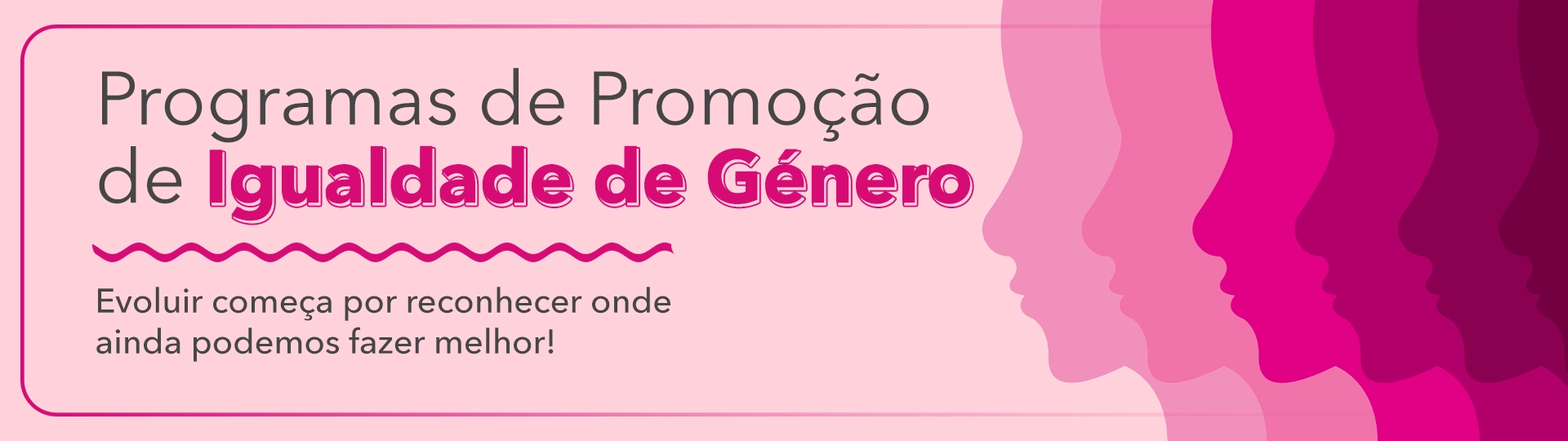 Banner Programas de Promoção de Igualdade de Género